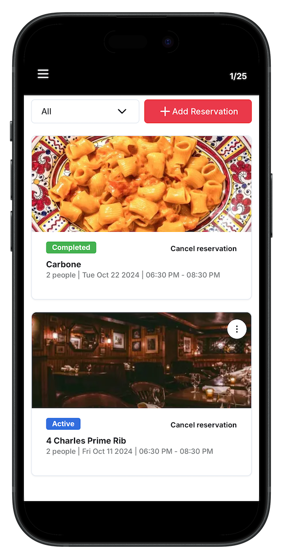 Phone with Table Turn dashboard