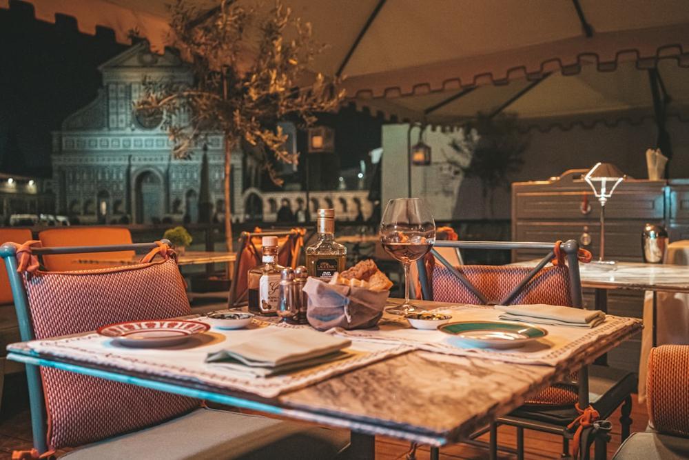 Interior of an elegant Italian restaurant